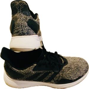 Adidas Men's Black and White Sneakers